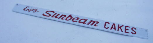 Sunbeam 
Cakes Advertising Sign